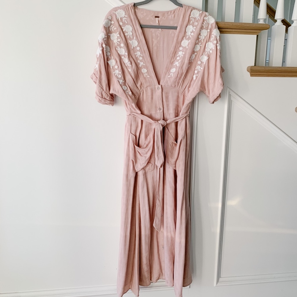 Free people dress in blush pink